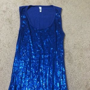 Sparkly Blue Tank top